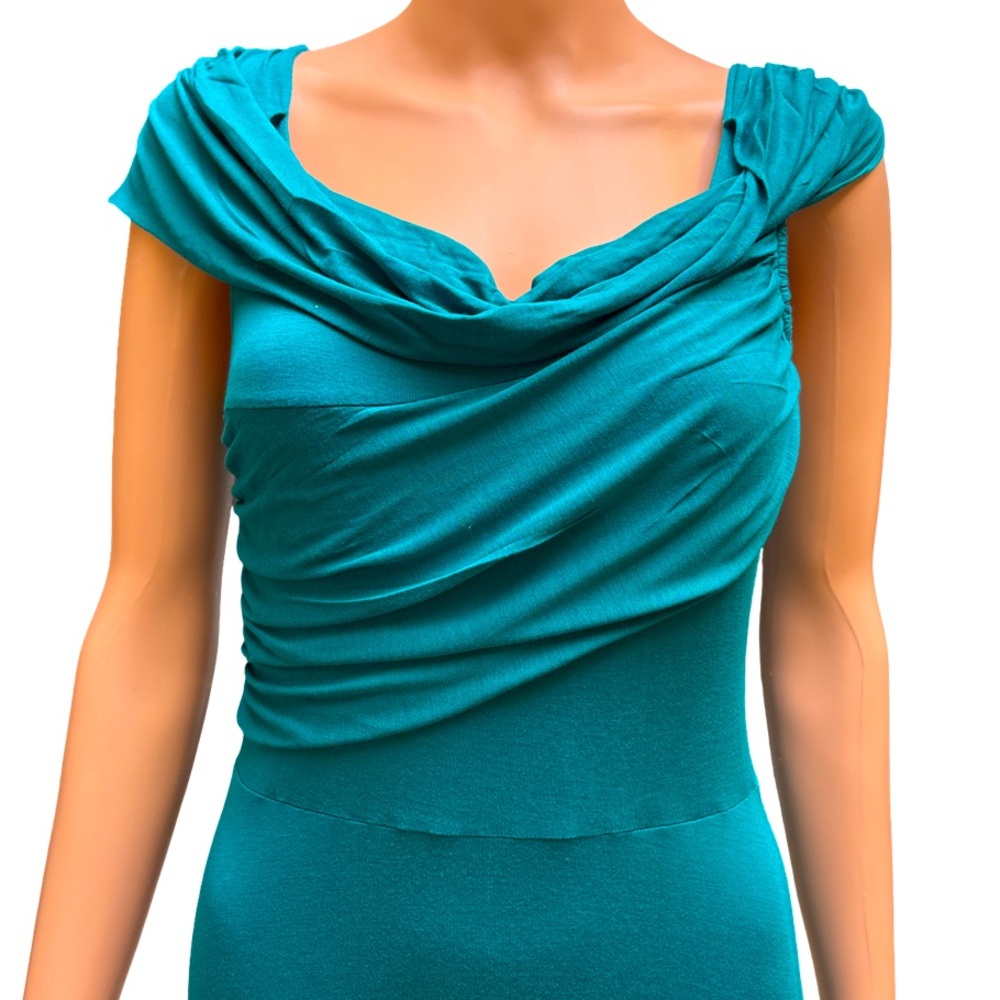 Plenty by Tracy Reese Vibrant Teal Sleeveless Maxi Dress Small - Picture 2 of 6
